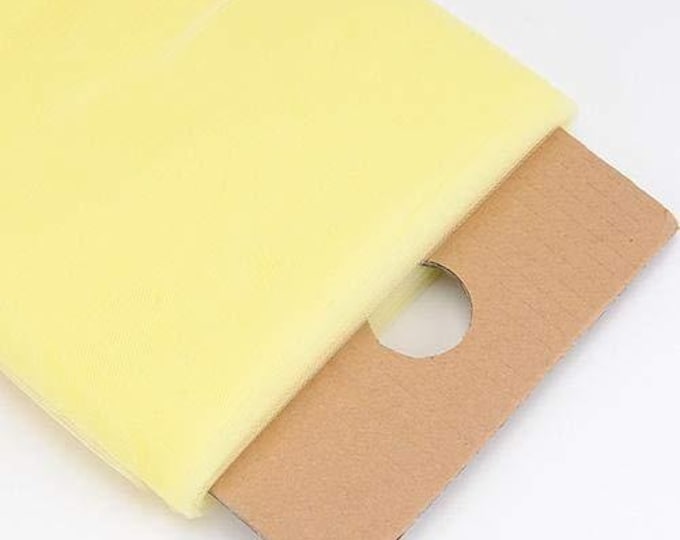 Mia Fabrics Lt Yellow 54"Inches Wide by 40 Yards Long (120 ft) Fabric Tulle Bolt for Wedding and Decoration, Bridal Wedding Tulle