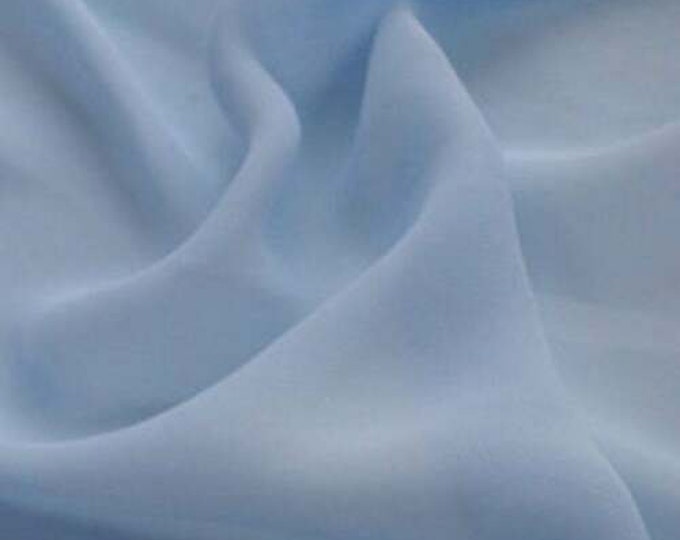 Baby Blue Hi Multi Chiffon Fabric, Chiffon Fabric By The Yard 58-60"Inch By The Yard