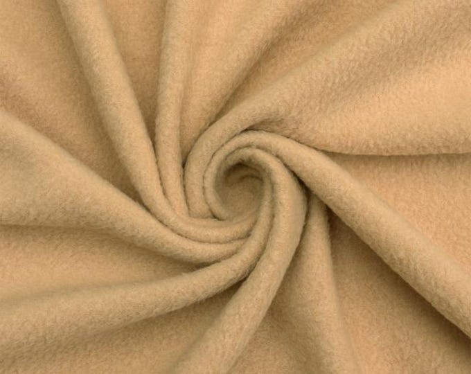 Camel Soft Anti-Pill Polar Fleece Fabric: 60" Wide, Sold by The Yard