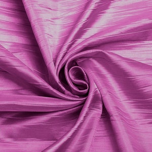 Candy Pink Crushed Taffeta Fabric - 54 Inch Wide - Sold by The Yard