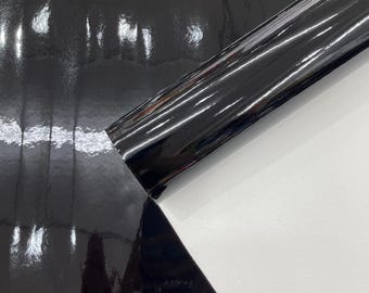 Black Chrome Mirror Reflective Vinyl Fabric By The Yard, Crafting Fabric Upholstery Vinyl Fabric Chrome Mirror Reflective Vinyl
