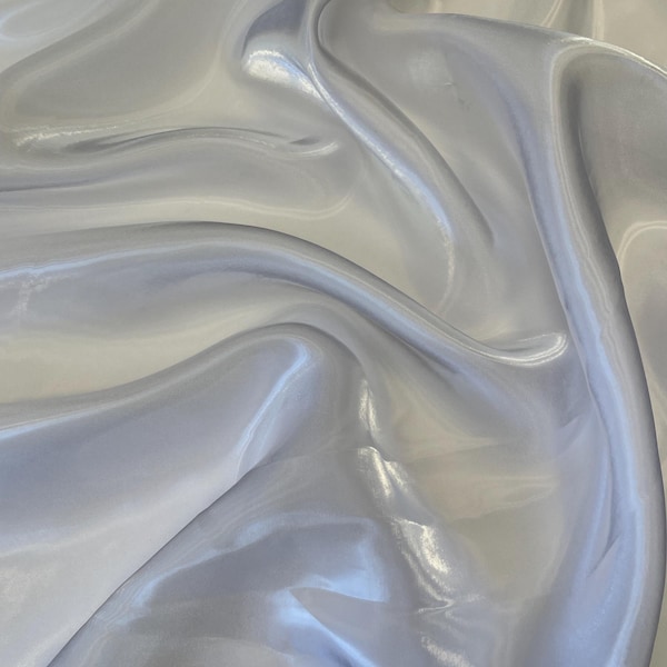 Weißer flüssiger Organza-Stoff: Glänzender Brautorganza-Bekleidungsdekor, 60 "breite Massenware