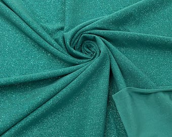 Hunter 2 way Stretch Glimmer Knit Fabric By Yard, Glitter Spandex Fabric, Glitter Selena Design, Luxury Sparkle Shimmer Fabric Prom-Gown