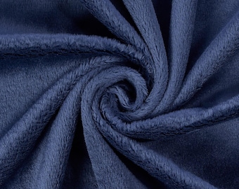 Navy Blue Minky Fabric: Ultra Soft 60" Wide Blanket Material