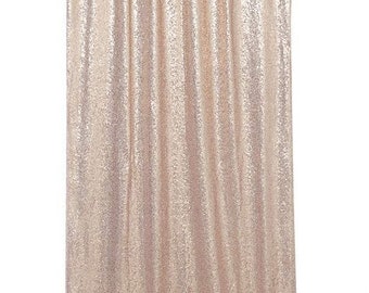 Champagne 1 PANEL, 4 Ft Wide Curtain Mini Glitz Sequins Backdrop Drape Curtain Mini Glitz Sequin, Sequin Curtain [Choose The Measurements]