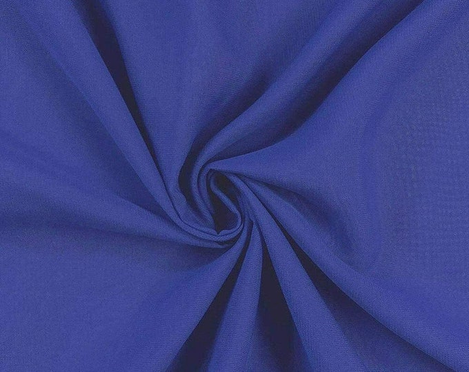 Royal Blue Hi Multi Chiffon Fabric, Chiffon Fabric By The Yard 58-60"Inch By The Yard
