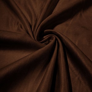 Dark Brown Faux Micro Suede Fabric: 58&quot; Wide Polyester, Sold By The Yard