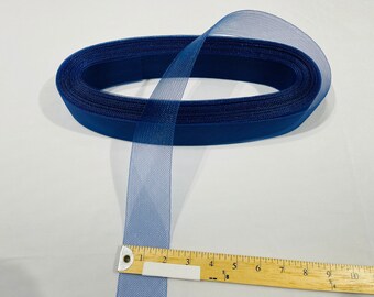2 Inch Royal Blue Crinoline Horsehair Braid Trim-Wedding-Bridal-Decorations-Crafts-Sold By The Yard (Pick a Size )