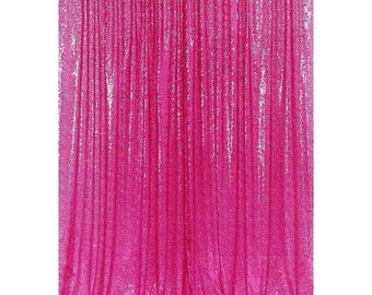 Fuchsia 1 PANEL, 4 Ft Wide Curtain Mini Glitz Sequins Backdrop Drape Curtain Mini Glitz Sequin, Sequin Curtain [Choose The Measurements]