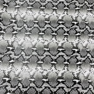 Silber/Weiß Python Schlangen Vinyl Stoff - Bulk Stock Polsterbörsen Schuhe Geldbörsen Gürtel (Größe auswählen)