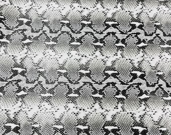 Silver/White Python Snake Vinyl Fabric - By The Yard Upholstery Purses Shoes Wallets Belts (Pick a Size)