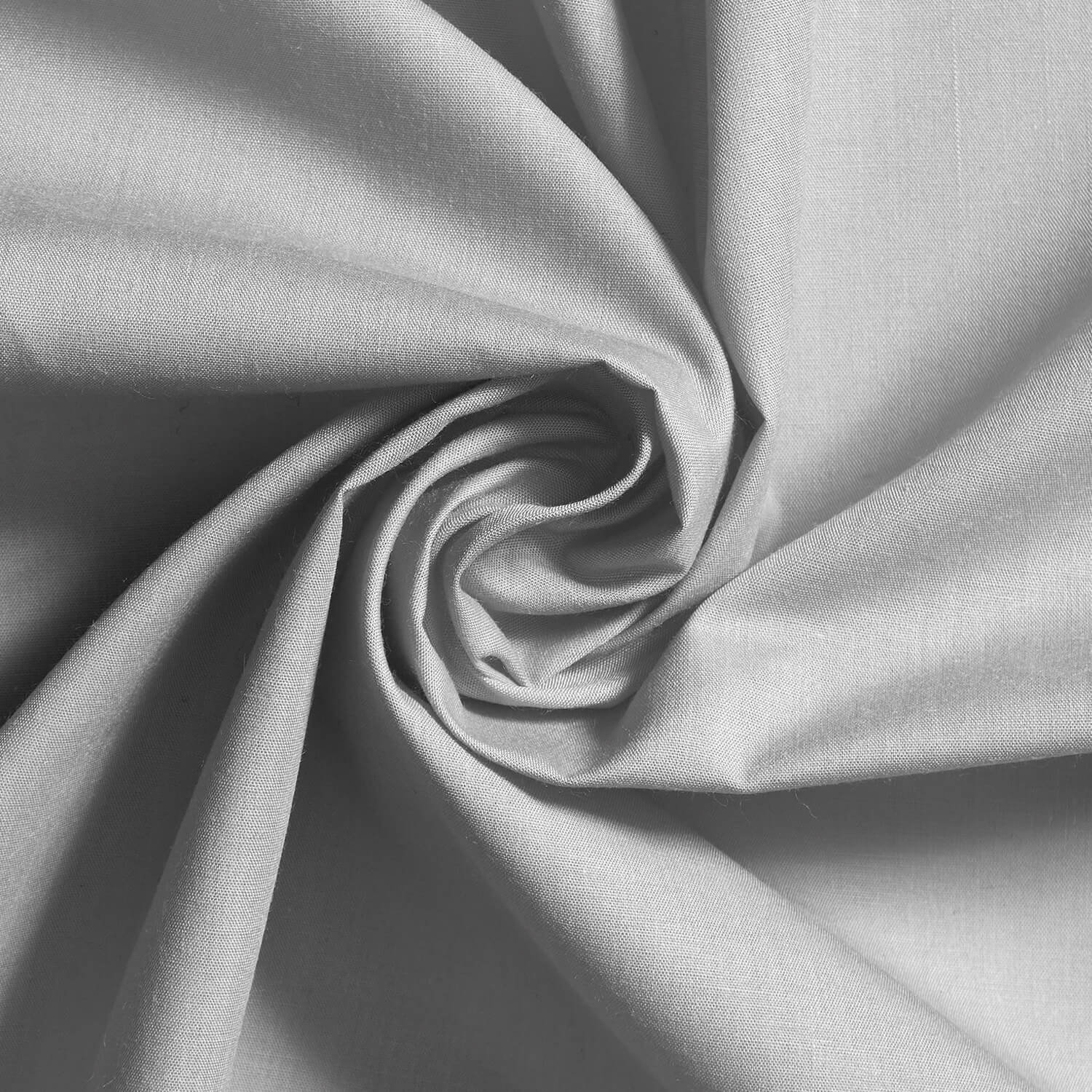 SILVER 60" Poly Cotton Broadcloth, Fabric by the Yard