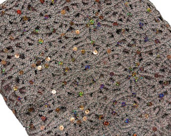 Pink Chain Chemical Lace Fabric with Sequins - 50" Wide