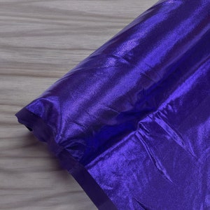 Purple Metallic Foil Spandex Fabric: 4-Way Stretch Swimwear Costume - 60&quot; Wide