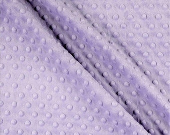 Lilac Minky Dimple Dot Fabric: 100% Polyester Cuddle Material