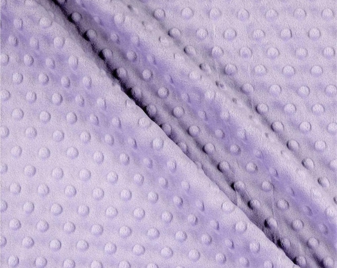 Mia' Fabrics Inc, Lilac 58/59" Wide 100 Polyester Minky Dimple Dot Soft Cuddle Fabric by the Yard (Pick a Size)