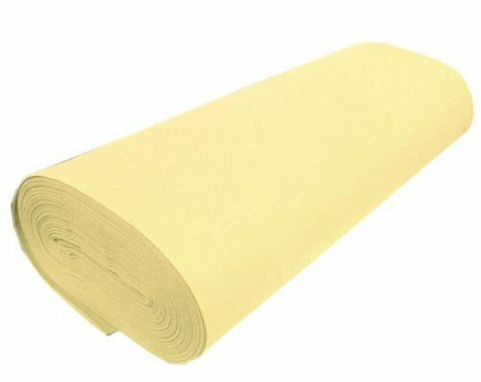 Ivory Acrylic Felt 72” Wide School Craft Poker Table Fabric Sold By Yard