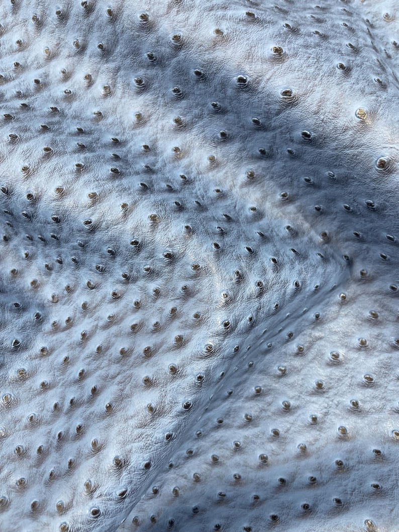 Puede incluir: Primer plano de un material de cuero texturizado gris claro con un patr&oacute;n de peque&ntilde;as protuberancias espaciadas uniformemente. El cuero tiene un brillo sutil y un color ligeramente desigual, con &aacute;reas m&aacute;s oscuras que crean profundidad.