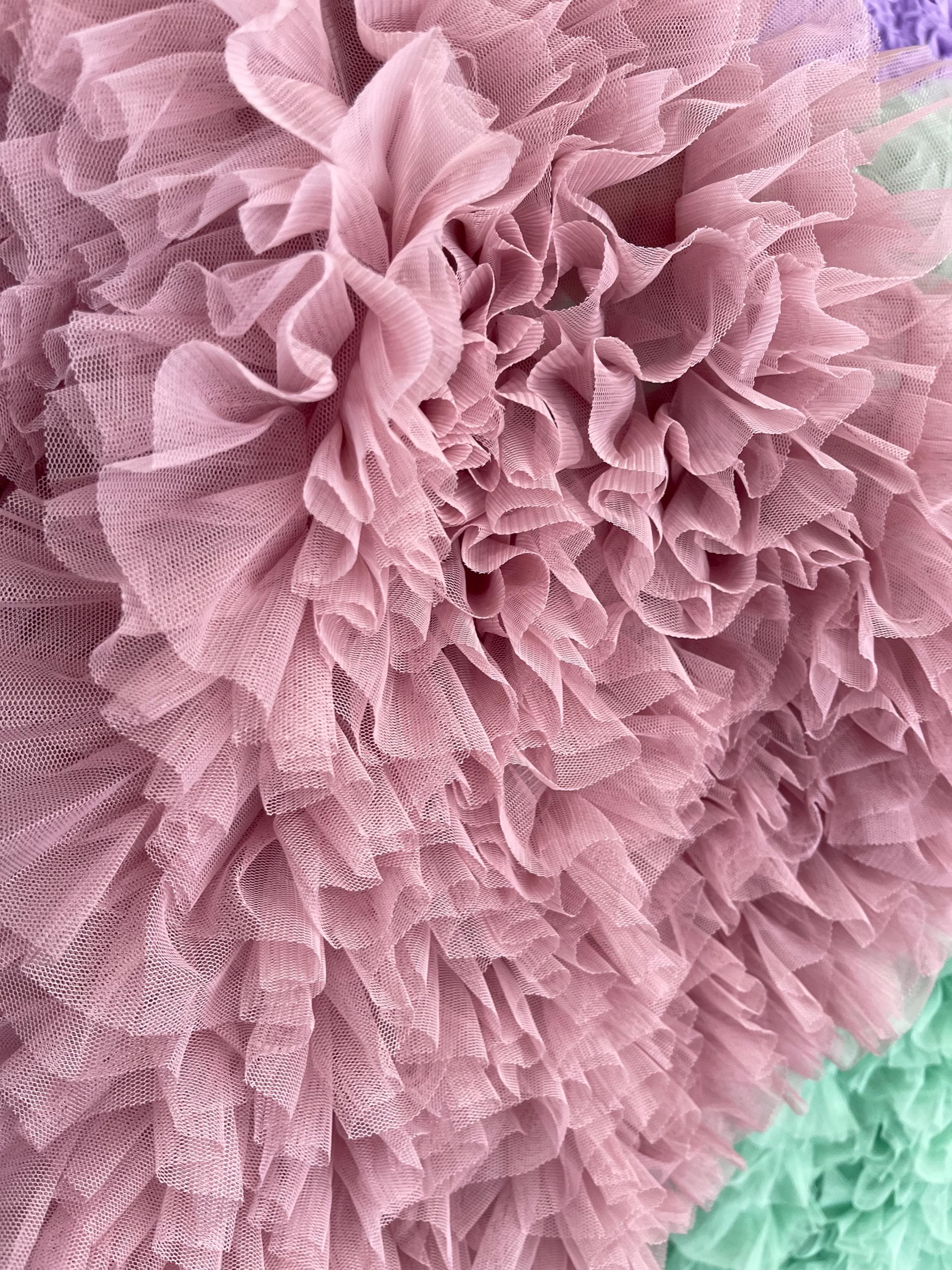 Tulle Dust Ruffle Dusty Rose Tulle Ruffle Fabric, 60