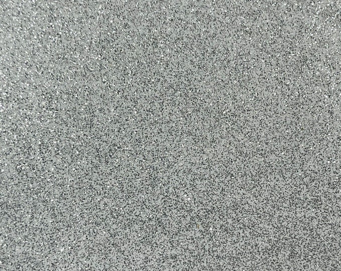 Silver/White Metallic Vinyl Faux Fake Leather Sparkle Glitter Fabric - 54" Width Sold By The Yard Accessories Glossy Upholster