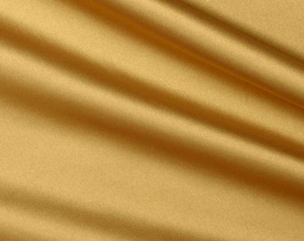 Gold Stretch Imitation Silk Satin Charmeuse - 2 Way Slight Stretch- 58/60" - (Choose The Quantity)