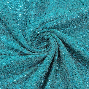 Teal Green 4 Way Stretch Lurex Fabric By Yard, Shiny Sequins Lurex Fabric, Shimmer Lurex Fabric, Lurex Sequin Fabric, Metallic Lurex Spandex