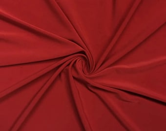 Red ITY Knit Fabric: 2-Way Stretch Spandex Polyester Jersey - By The Yard