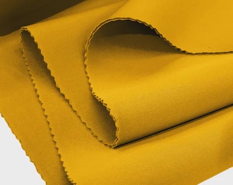 Dk Yellow Scuba Knit Fabric: Neoprene Polyester Spandex Blend - 58/60" Wide