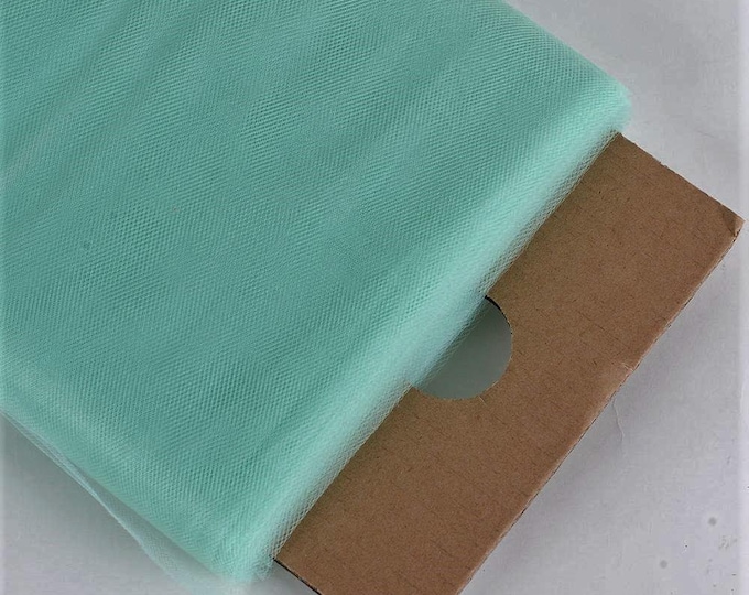 Mia Fabrics Aqua 54"Inches Wide by 40 Yards Long (120 ft) Fabric Tulle Bolt for Wedding and Decoration, Bridal Wedding Tulle