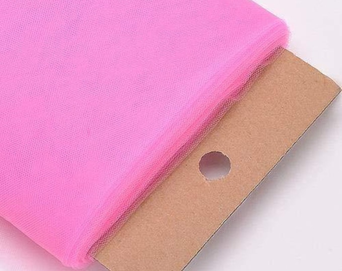 Mia Fabrics Hot Pink 54"Inches Wide by 40 Yards Long (120 ft) Fabric Tulle Bolt for Wedding and Decoration, Bridal Wedding Tulle