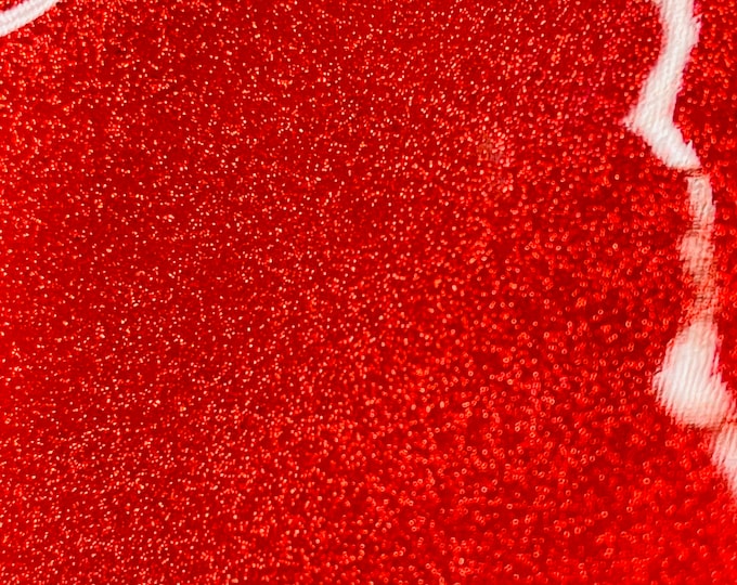 6 1/2 Yard Red Metallic Vinyl Faux Fake Leather Sparkle Glitter Fabric - 54" Width  Accessories Glossy Upholster