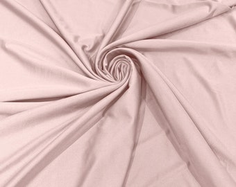 Blush Pink Shiny Milliskin Spandex Fabric: 4-Way Stretch, 58" Wide