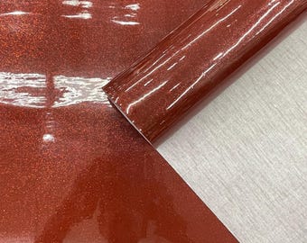 Burgundy Sparkle Glitter Vinyl Fabric - 54" Wide Upholstery By The Yard