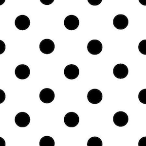 Mia's Fabrics Inc, White/Black Small Polka Dot Poly Cotton Fabric by The Yard, 58”/60” (Pick a Size)