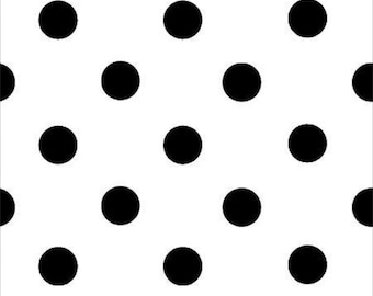 Black Polka Dot Fabric: White Poly Cotton, 58/60" Wide, Apparel Fabric
