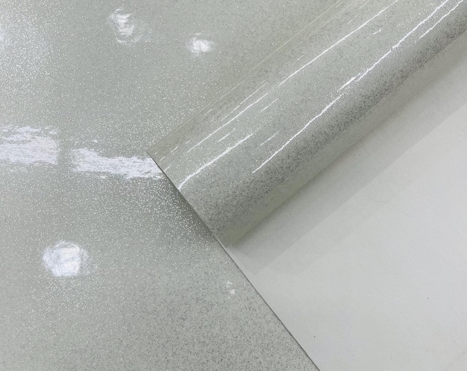 Ivory Sparkle Glitter Upholstery Vinyl Fabric - 54" Width Sold By The Yard, Sparkle Glitter Vinyl Upholstery