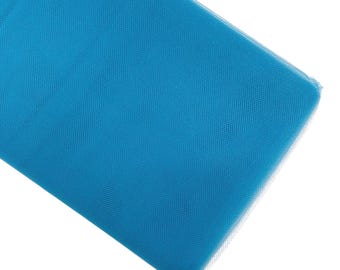Turquoise Tulle Fabric Bolt: 54" x 40 Yards, Diamond Netting