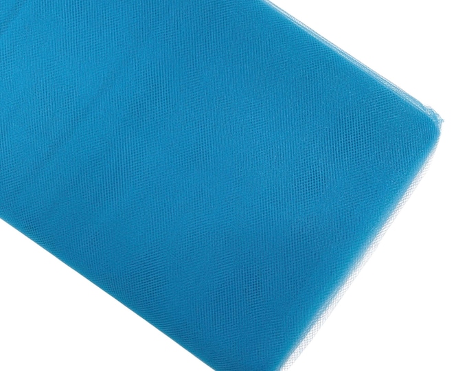 Turquoise Tulle Fabric Bolt: 54" x 40 Yards, Diamond Netting