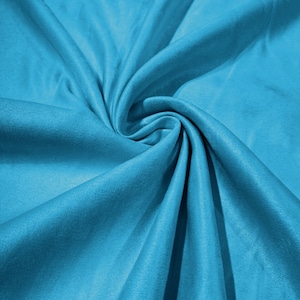 58" Faux Micro Suede Fabric - Aqua - Polyester Micro Suede Fabric for Upholstery / Crafts / Costume Sold By The Yard