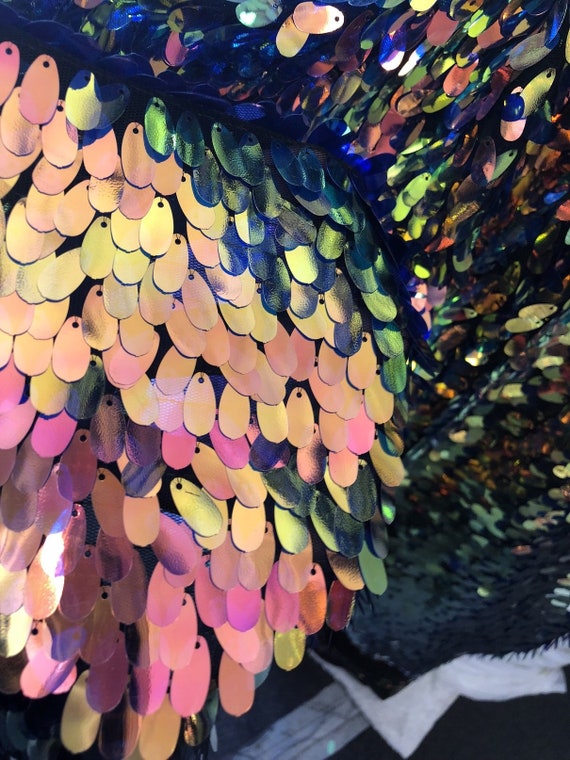 Iridescent Hologram Sequin Fabric: Rainbow Mermaid Dress Material