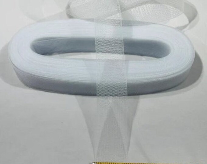 2 Inch White Crinoline Horsehair Braid Trim-Wedding-Bridal-Decorations-Crafts-Sold By The Yard (Choose The Quantity)