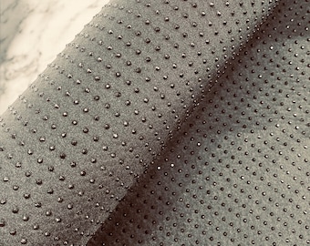 Black Rhinestone Fabric: 4-Way Stretch Nylon Spandex, Sold by the Yard