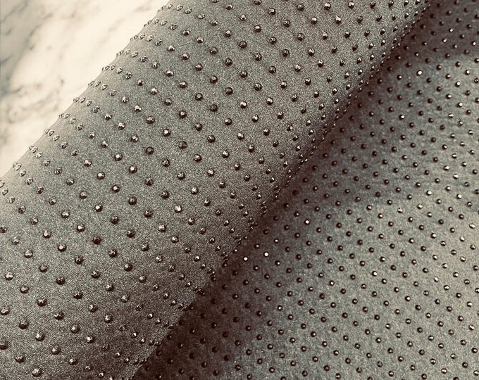 Black Rhinestone Nylon Spandex 4 Way stretch Fabric Sold by the yard | Rhinestone Fabric on Nylon Spandex Fabric Prom-Drees