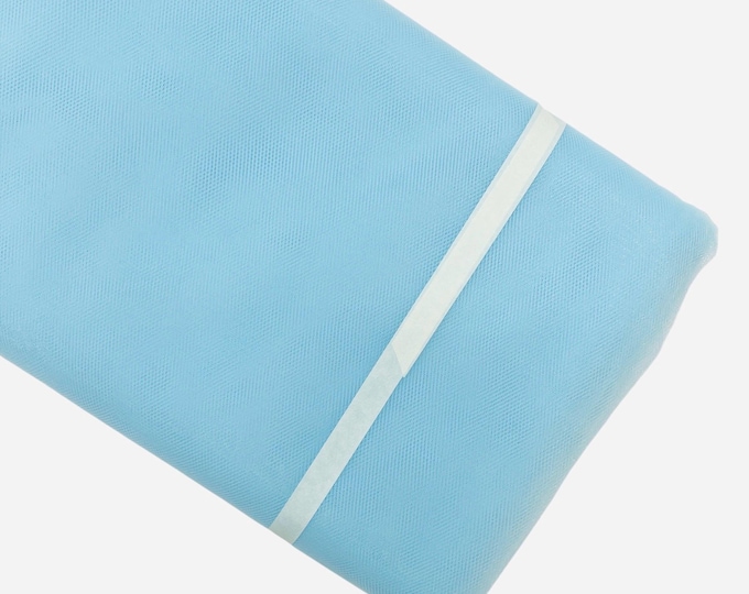 Light Blue Tulle Fabric Bolt: 54" Wide, 40 Yards - Wedding & Decoration
