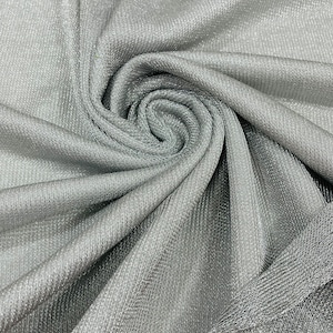 Silver Chain Fabric by the yard 58/60&quot; Wide Stretch Faux Metallic Chainmail Faux Chain Fabric