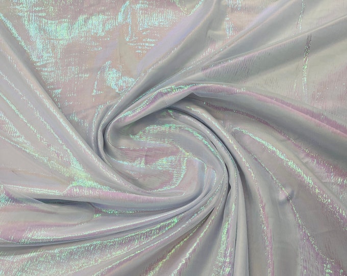 Mia's Fabrics Inc, Crush Iridescent Mint Shimmer Organza Fabric 45" Wide, C#7 Sells by The Yard