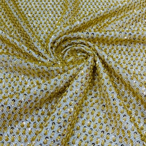 Gold Glitter Tulle Lace Fabric: Beaded Sequin Embroidery, Wedding Dress Material