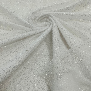 White 3D Beaded Lace Fabric| by the yard | heavy Sequin bead Lace for Bridal Wedding Dress, Embroidery  Handmade Lace, Clear Beaded Fabric