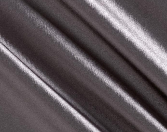 Gray Stretch Imitation Silk Satin Charmeuse - 2 Way Slight Stretch- 58/60" - (Choose The Quantity)