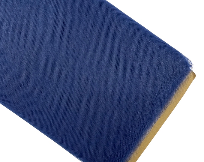 Navy Blue Tulle Fabric Bolt: 40 Yards, 54" Wide Diamond Netting